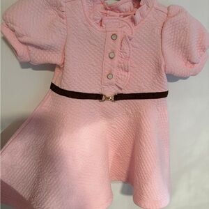 Janie and Jack Pink Quilted Baby Dress